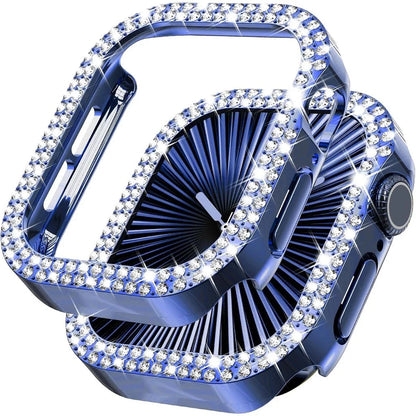 Bling Diamond Hollow Case for Apple Watch 46mm 42mm 40mm 41/44/45/49/41mm for iWatch Series 11 10 9 8 7 6 5 4 3 Protector Cov