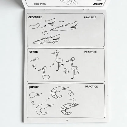 96 Animal Patterns, 32 Pages, Learn To Draw Animals, How To Draw: Teaching Drawing Book, Simple 4 Steps To Complete Drawing
