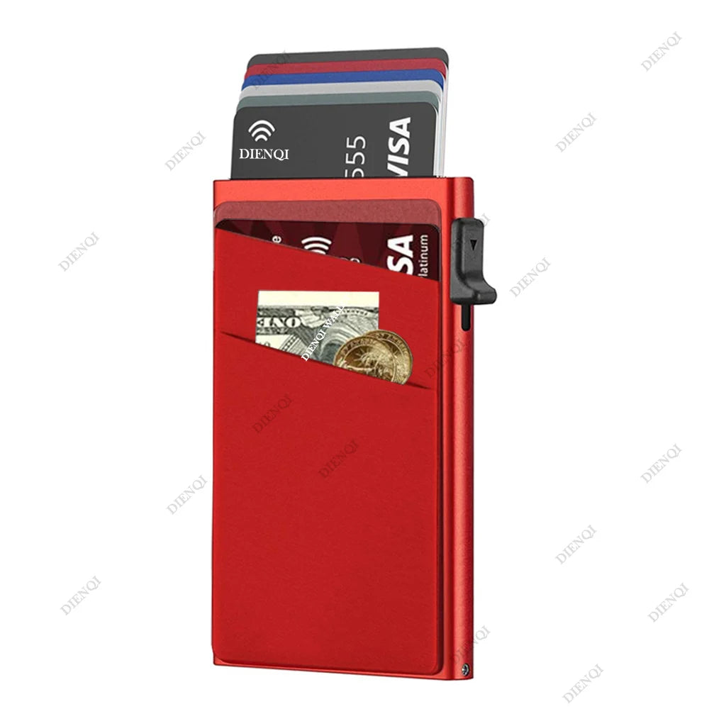 Anti-theft Cards Protectors Card Holder Minimalist Smart Wallet RFID Protection Aluminum Metal Box Cardholder Case Porte Cart