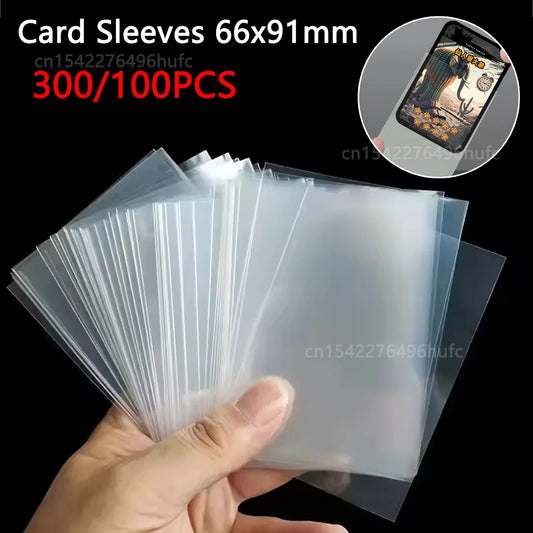 300/100Pcs 66*91mm Card Sleeves Collect Cards Storage Toy For Italian Brainrot Trading Card Clear Film Card Holder Protectors
