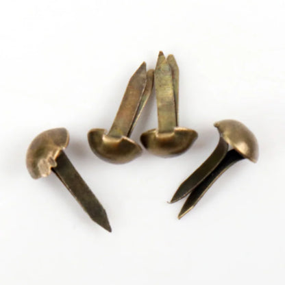 100pcs Mixed Round Metal Brad Studs Spikes Scrapbooking Embellishment Fastener Brads Crafts Pushpin Decoration 5x10mm