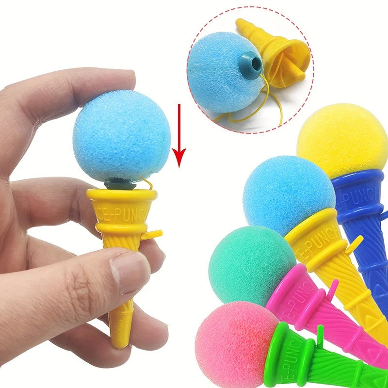 20/10/5Pcs Mini Ice Cream Shooters Colorful Sponge Ball Goodie Bag Filler Christmas Gifts Home Festival Party Games Supplies