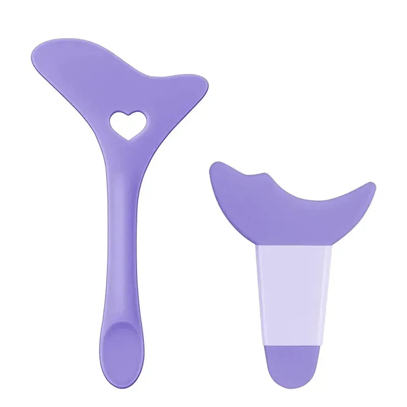 Multi-functional Eyeliner Stencil Wing Tips Silicone Eyeliner Aid Drawing Lipstick Wearing Aid Reusable Makeup Tools - 2pcs v