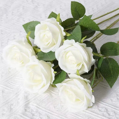 1/5/10/20pcs Roses Artificial Flowers Rose Flower Branch Artificial Red Roses Realistic Fake Rose for Wedding Home Decor - Si