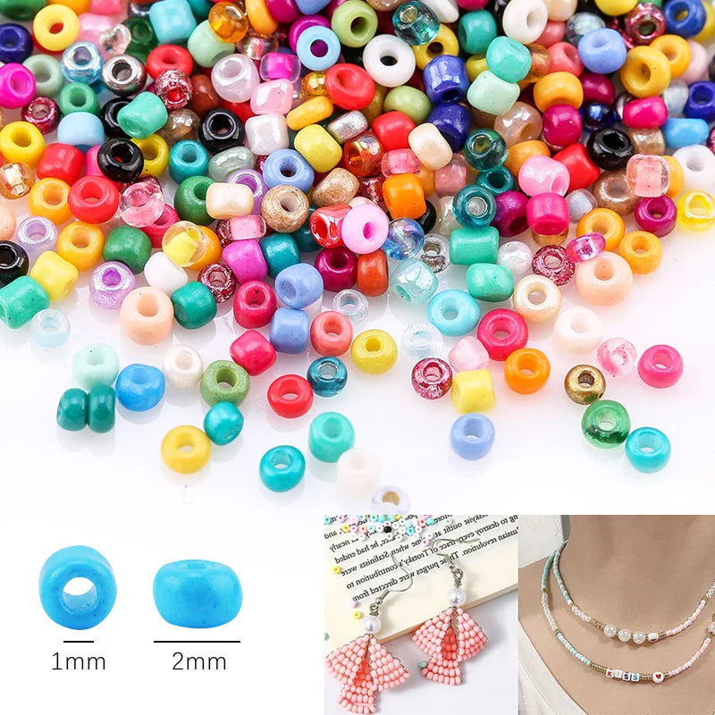 2000pcs/Lot 12Grids Glass Seed Beads Set Charms Jewelry Beads For Bracelet Necklace Earrings Handmade Craft DIY Jewelry Makin