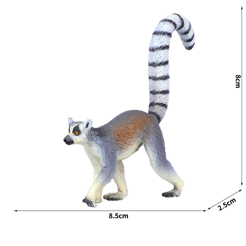 Simulation Wild Animal Model Wolf Monkey Fox Pangolin Squirrel Chinchilla Donkey Sloth Realistic Animal Figures Toys For Kids