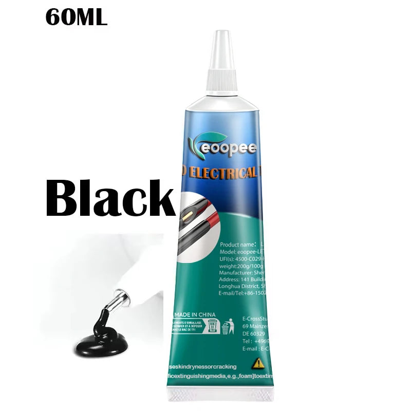 Liquid Waterproof Electrical Tape Epoxy Resin Black Glue Quick Drying Sealant For Wires And Cables Home Use Fix Line Glue - 6