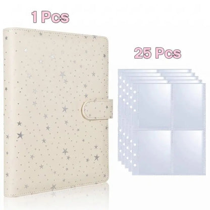 Reusable 25PCS A5 Kpop Photocard Album Binder | Loose-leaf Idol Card Storage Organizer | Collectible Photo Card Holder Book