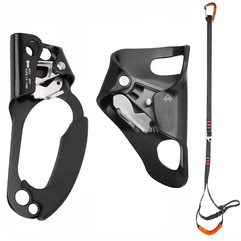 Outdoor Rock Climbing Hand Ascender SRT Ascend Device Mountaineer Handle Ascender Left Hand Right Hand Climbing Rope Tools - 