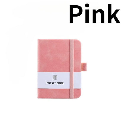 1pc A7 Pocket Notebook Journals, Small Notepad Notebooks For Note Taking.A7 Mini Note Pads With Pen Holder. 200 Pages noteboo