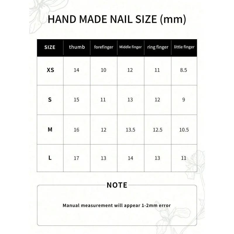 10pcs Handmade Almond Shaped Nail Art Pieces, Inlaid With Golden Flower Strips Detachable and Reusable