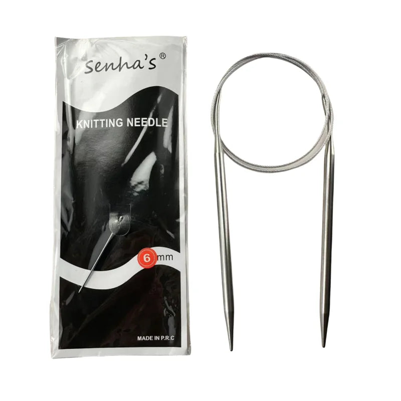 Stainless Steel Circular Knitting Needles 1.5-10mm Crochet Hooks Set Craft Tools DIY Weaving Needle Pins for Knitting