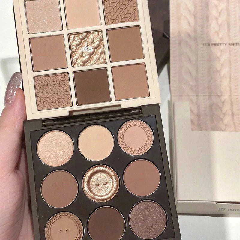 9 Color Eyeshadow Daily Makeup Brown Eye Shadow Palette Shimmer Matte Lasting Pearl Fine Shimmer Earth Color Eye Shadow Korea