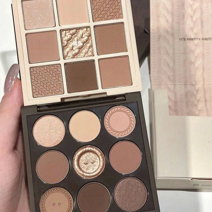 9 Color Eyeshadow Daily Makeup Brown Eye Shadow Palette Shimmer Matte Lasting Pearl Fine Shimmer Earth Color Eye Shadow Korea