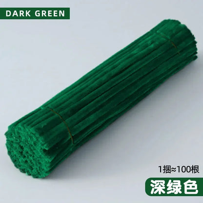 100/50Pcs Chenille Stems Bulk 22 Colors Chenille Pipe Cleaner Stems Kids Art and Crafts Projects and Decorations(6 MM x 12 in