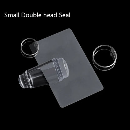 Nail Stamping Plates Pure Clear Jelly Nails Art Stamper Scraper Set Print Silicone Marshmallow Design Manicure Accessories To