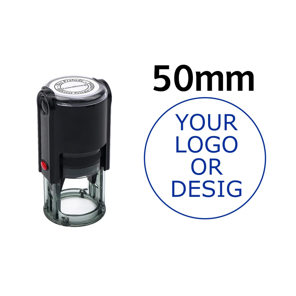 Custom Self-Inking Stamp 25/30/40/50mm Round Logo Design P Personalized Press-type Inking Stamp for Wedding Invitation Envelo