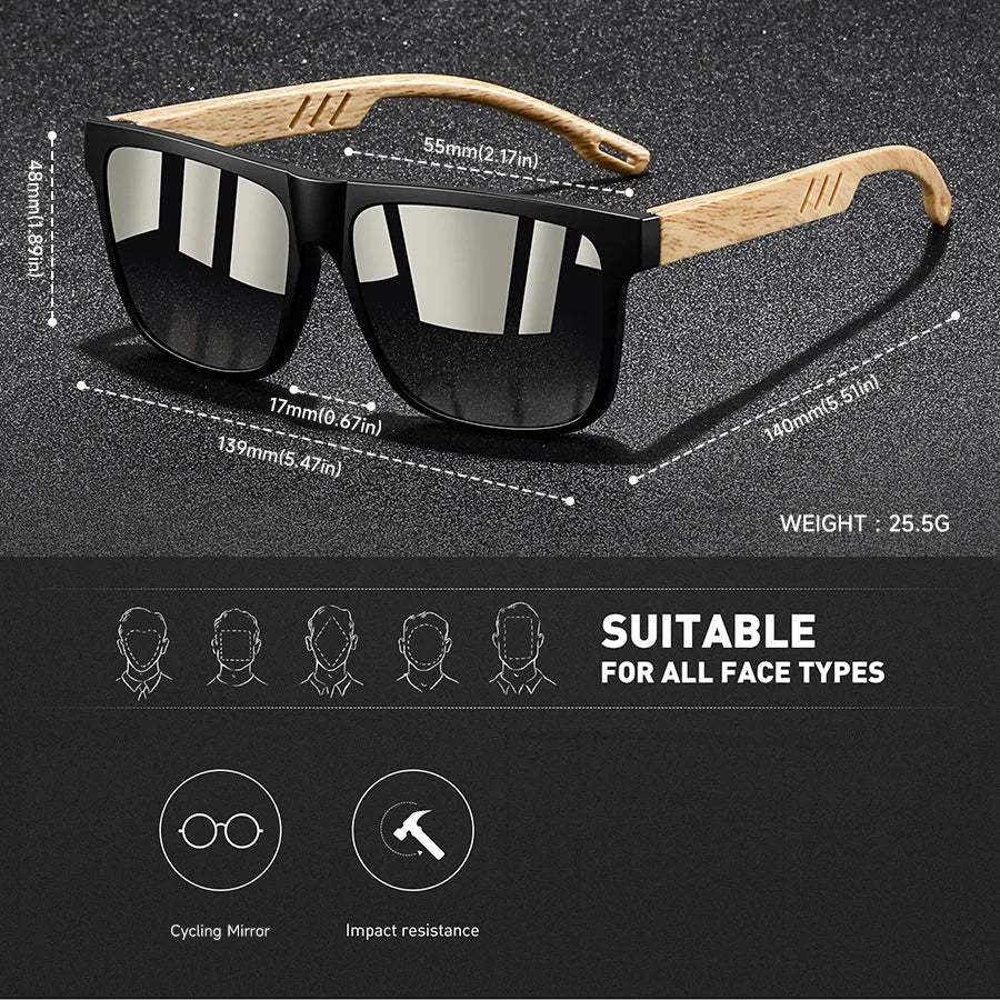 Fashion Vintage Square Square Frame Sunglasses Men Women Fishing Driving Man Designer Sun Glasses Eyewear
