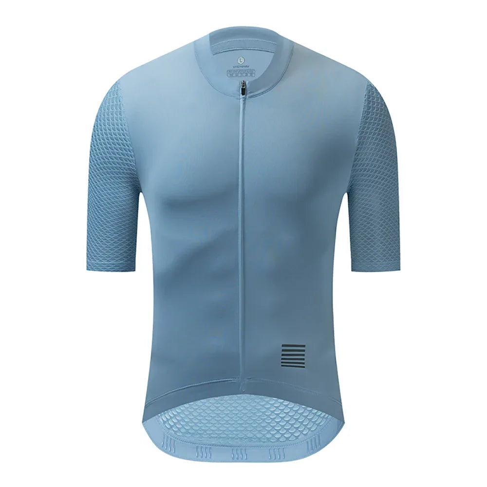 YKYWBIKE Men's Cycling Jersey Short Sleeve Summer Bicycle Jersey Road Bike Shirt Cycling Clothing Breathable Pro Team - Gray 