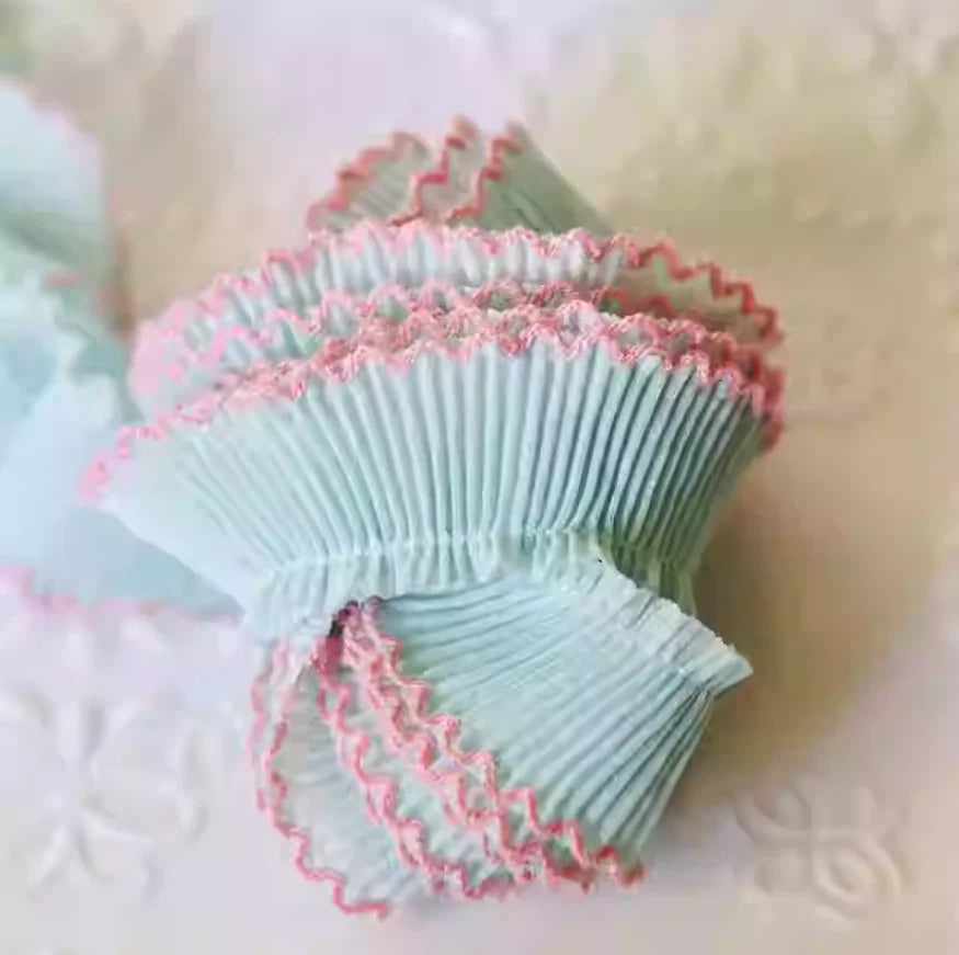 Colored 3cm Dog Teeth Collar Folded Lace for Dress Children's Clothing Skirt Collar Skirt Edge Garment Material Accessories X