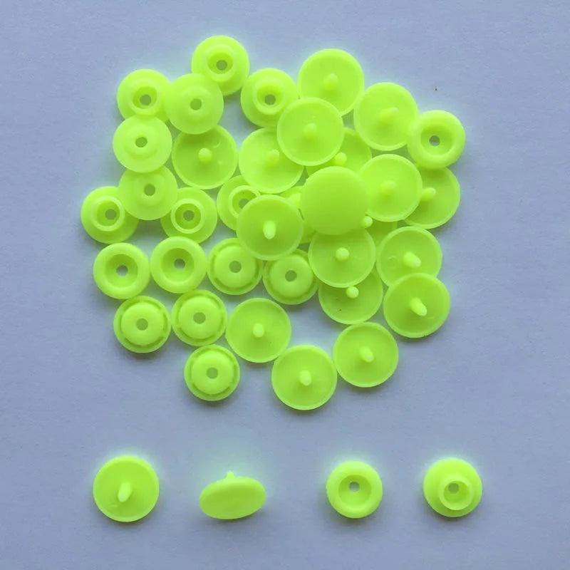 50 Sets Round Snaps Buttons For Bib T5 Plastic Press Button Fastener Snap For Clothes Accessories DIY Crafts 24Colors