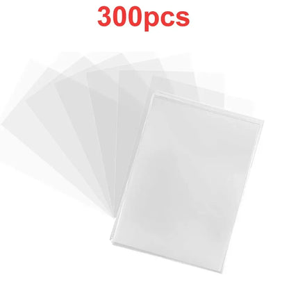 300/100Pcs 66*91mm Card Sleeves Collect Cards Storage Toy For Italian Brainrot Trading Card Clear Film Card Holder Protectors