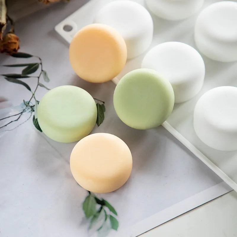 15 Cavity Round Soap Mold Silicone Molds for Soap Making 3D Handmade Soap Forms Soap Silicon Molds