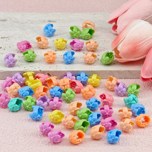 60pcs Hair Braids Beads Headwear Cute Candy Colors Plastic summer Hair Claw Clips Hair Accessories Loc Hair Jewelry for Braid