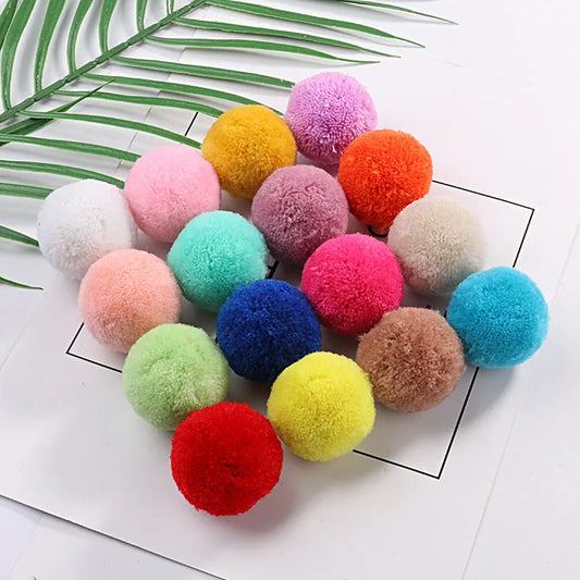 Multi Size Pom Piel 15mm/20mm/25mm/30mm/40mm Soft Pompones Fluffy Plush Crafts DIY Pom Pom Bal Wedding Sewing Party Accessori