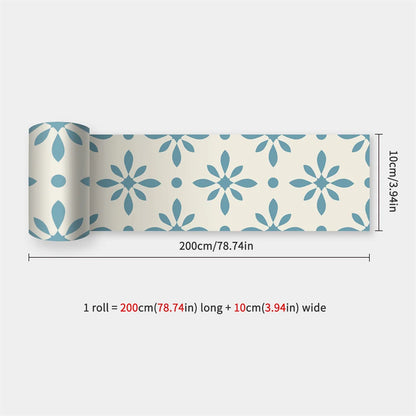 Mosaic Bathroom Waist Line Wall Stickers Waterproof Peel & Stick Art Backsplash Kitchen Office Skirting Line Decor Wallpaper 