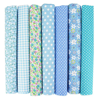 7PCS 25 x 25cm/50 x 50cm Squares Cotton Craft Fabric Cloths for DIY Bundle Patchwork Quilting Sewing Scrapbooking Artcraft - 