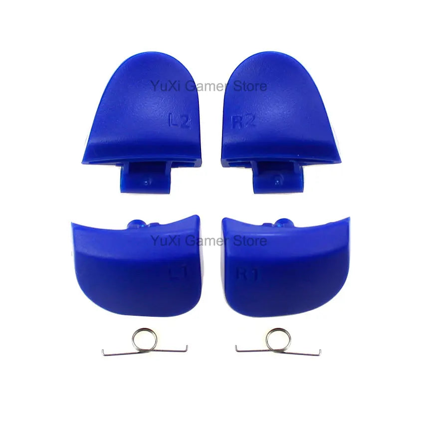 YuXi L1 R1 L2 R2 Trigger Buttons Replacement for PS5 BDM-030 V3.0 Controller Button Set With Springs - Blue
