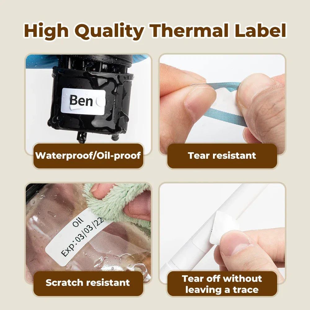 Phomemo Q30 Label Printer Mini Printer Pocket Thermal Label Maker Wireless Sticker Pocket Portable Printer Various Label Pape
