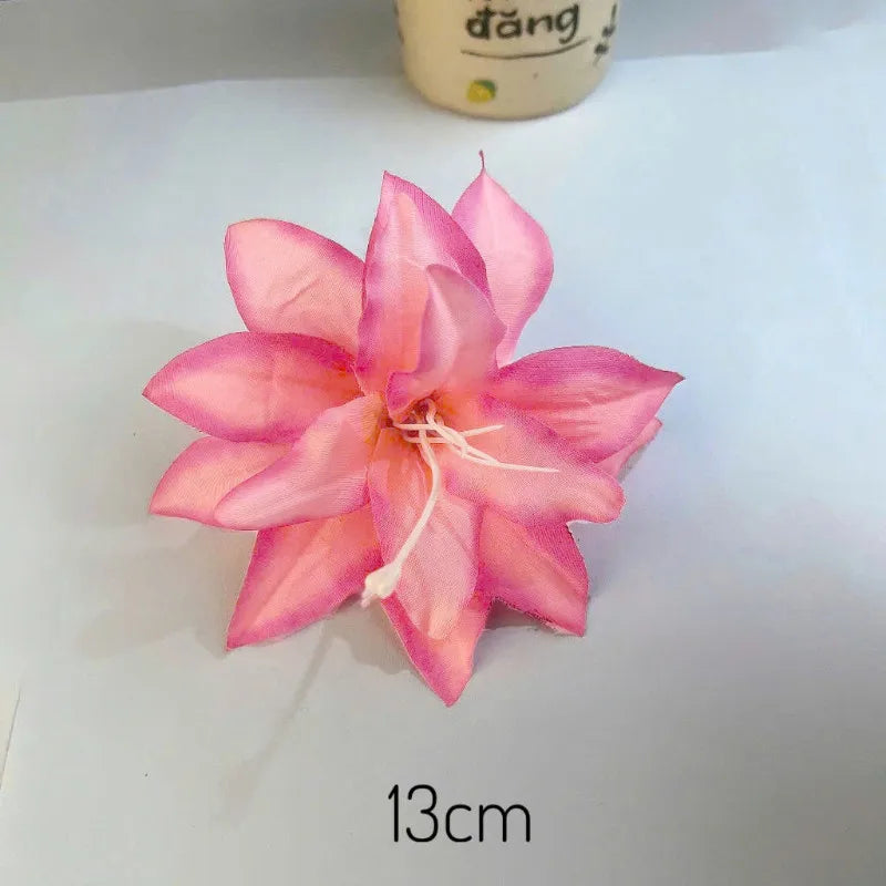 Retro Lily Flower Hairpin Valentine Headwear Girl Aesthetic Side Clip Hair Accessories Artificial Floral Hair Clip Festival G