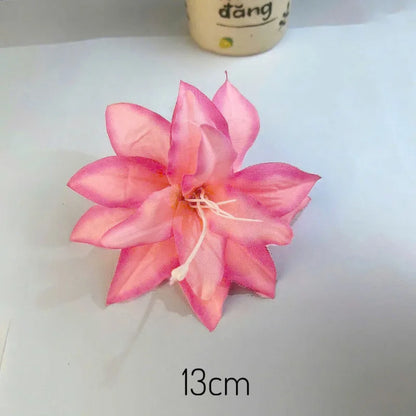Retro Lily Flower Hairpin Valentine Headwear Girl Aesthetic Side Clip Hair Accessories Artificial Floral Hair Clip Festival G