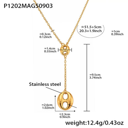 4 Models Dainty Lariat Y Necklace In Stainless Steel 18k Gold Plated Chain Tassel Necklaces Two Tone Pendant Necklace For Wom