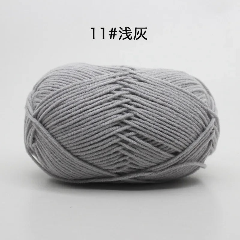 Crochet Milk Cotton Yarn, 50g 4ply Knitting Yarn, Soft Yarn for Sweaters, Scarves, Hats, DIY Craft Projects, Cozy Crochet Thr