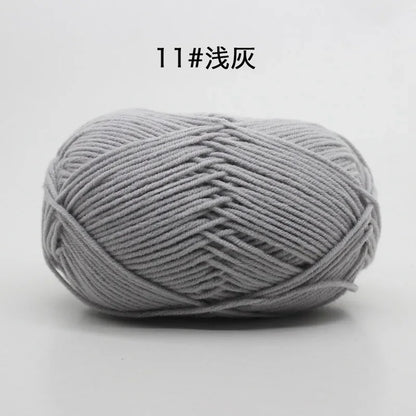 Crochet Milk Cotton Yarn, 50g 4ply Knitting Yarn, Soft Yarn for Sweaters, Scarves, Hats, DIY Craft Projects, Cozy Crochet Thr