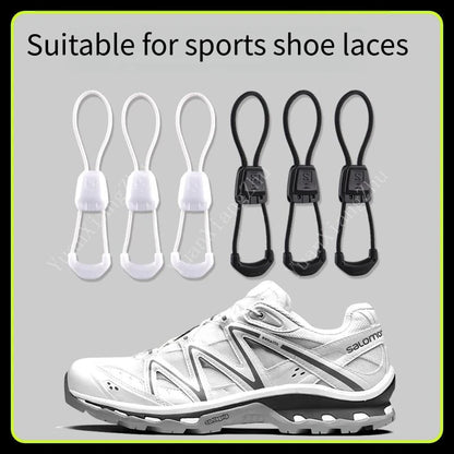 New No tie Shoe laces Round Tennis Laces Without ties Adult Kids Quality Running Sneakers Shoelaces Black White Shoes Accesor