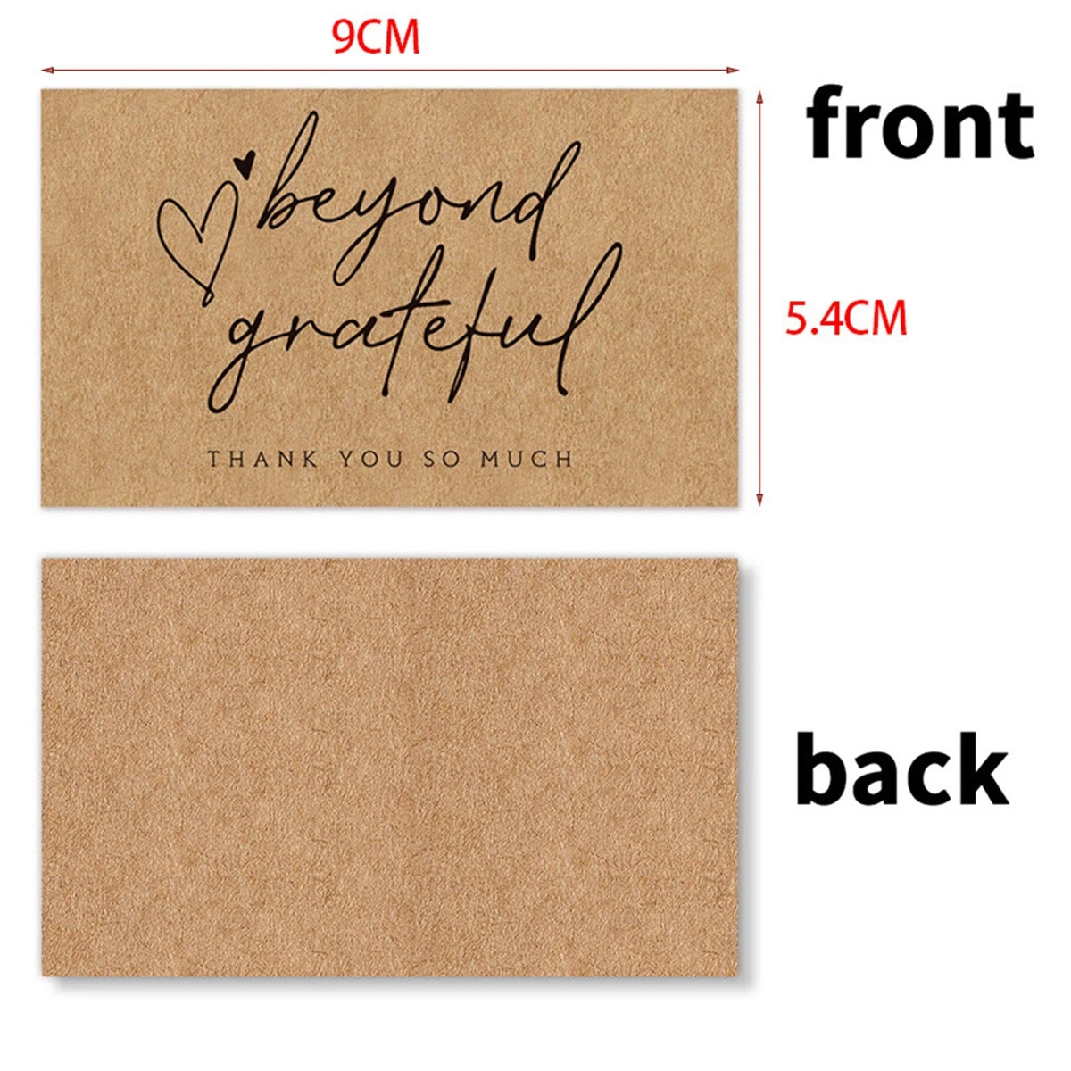 50pcs Natural Kraft Paper Thank You Cards for Small Business Appreciation Enterprise Thank You For Your Order Card Greeting C