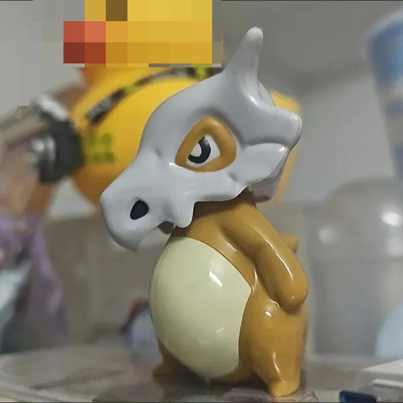 8cm Pocket Monsters Cubone Figure Cartoon Cute Ornament Model Desktop Car and Decoration Festival Gift Collectible