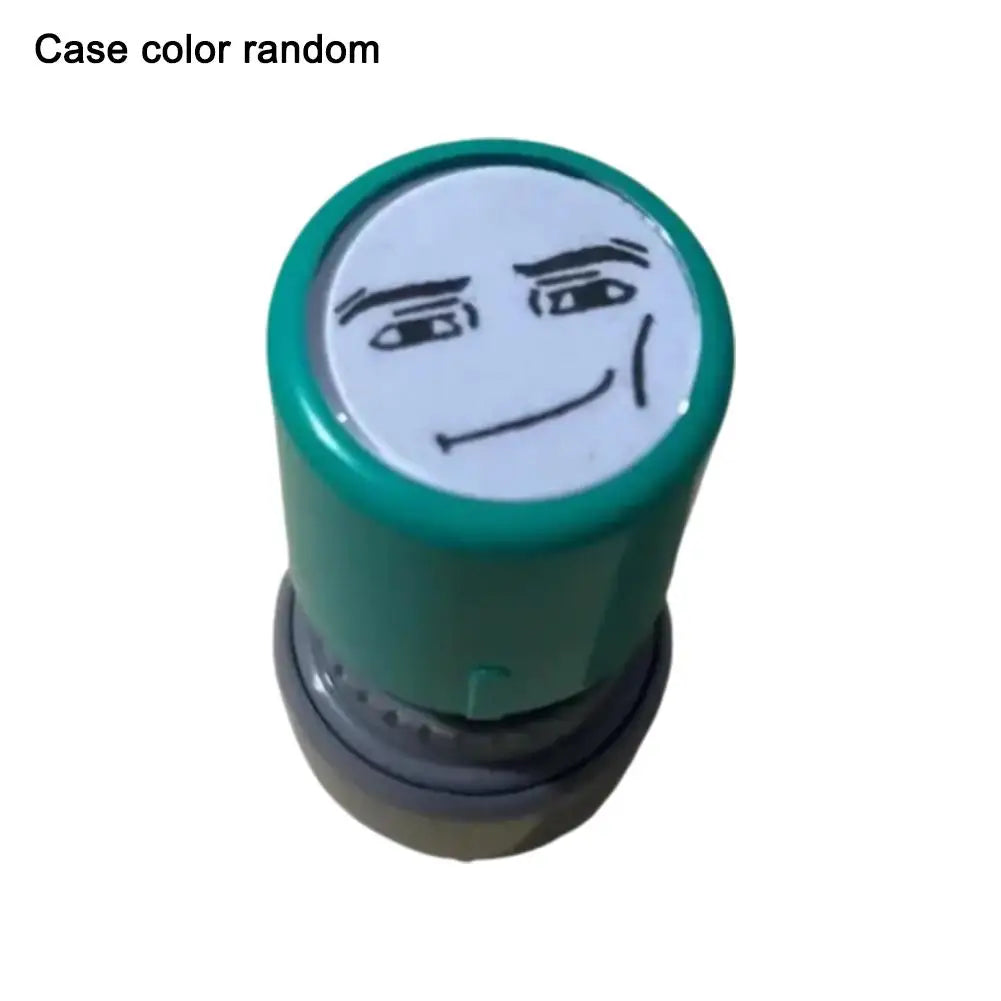 New Prank Trick Engraved Funny Seal Stamp Self-Inking Printing Kids Stamp Creative Novetly Face Memes Seal Clear Stamps - G H