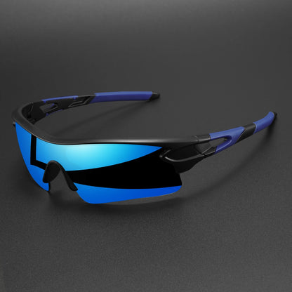 New UV400 Protective Sports Eyewear - Lightweight Full-Cover Lens, Unisex Wrap-Around for Cycling, Hiking & Daily Use - C3-bl