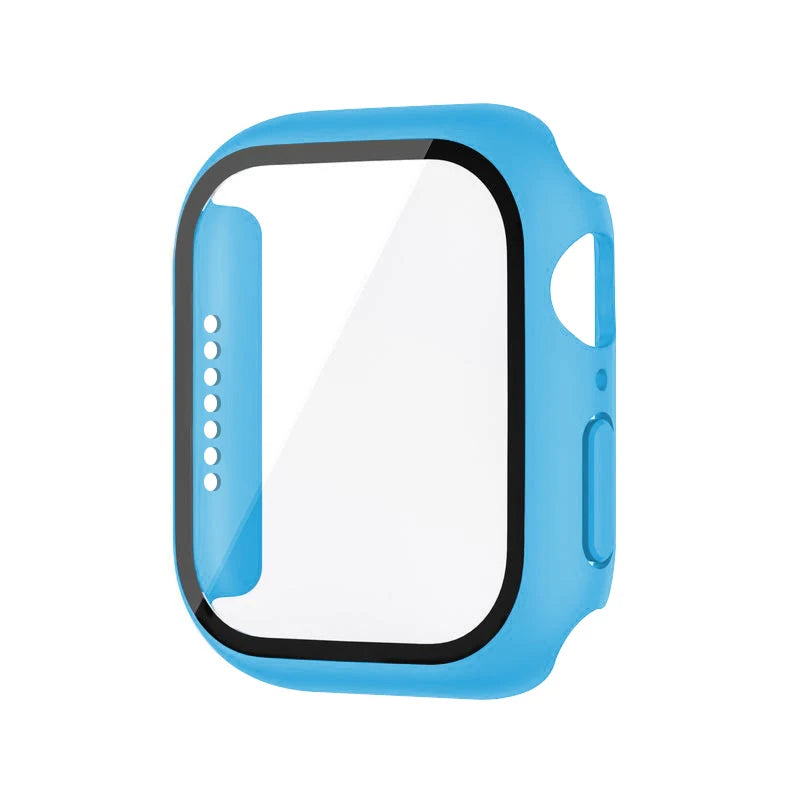 Tempered Glass+Case For Apple Watch 38mm 40mm 41mm 42mm 44mm 45mm 46mm Screen Protector Protective Cover iWatch 10 8 7 9 6 SE