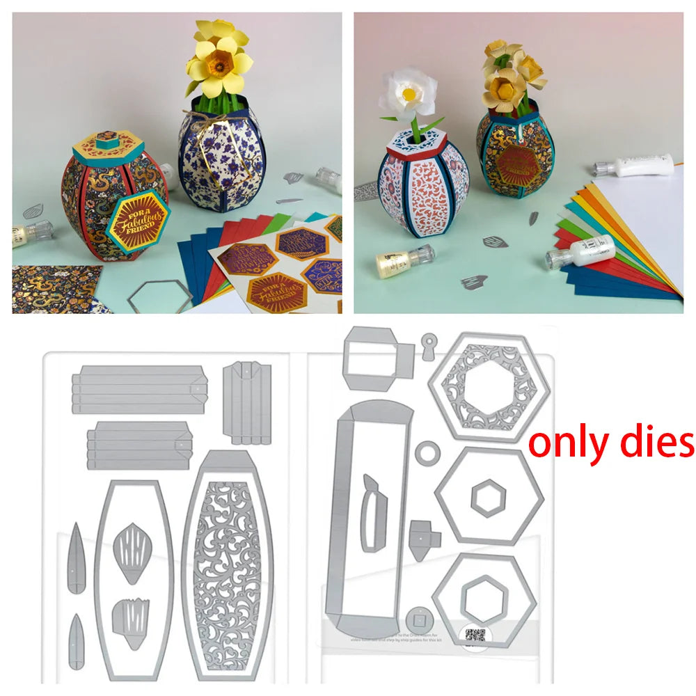 Halloween Gift Box Metal Cutting Dies Christmas North Pole Pals Die Cut Craft DIY Embossing Scrapbooking Supplies Template Mo