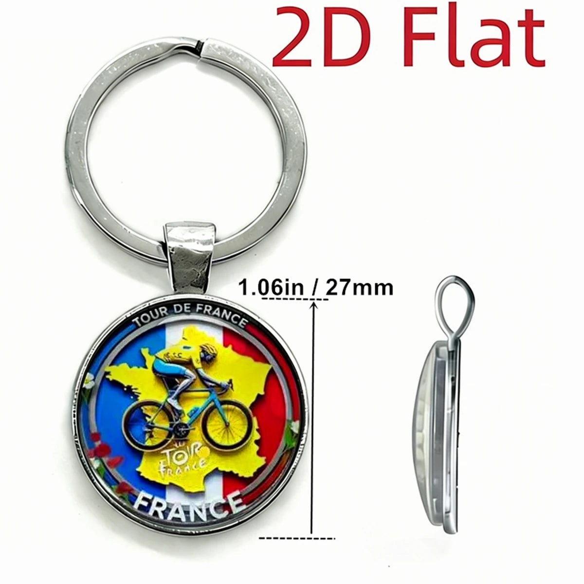 1pc Retro Bicycle Keychain Father's Day Cycling Gift for Dad Biker Bike Charm Bicycle Enthusiasts Riders Tour De France Souve