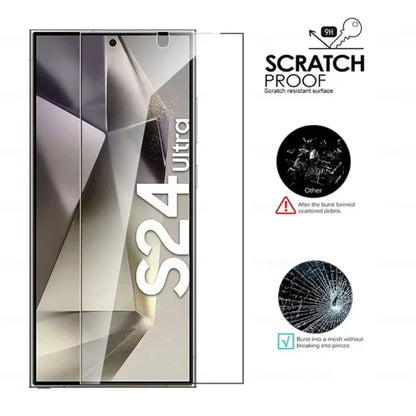 NNBILI 4PCS Full Cover Tempered Glass For Samsung Galaxy S24 S25 S26 Ultra S26 Fingerprint Screen Protector Protective HD Gla