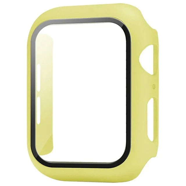 Glass+Cover For Apple Watch case 44mm 40mm 41 42 45 mm 49mm 46mm Screen Protector iWatch series Ultra 10 9 8 7 6 SE 5 Accesso