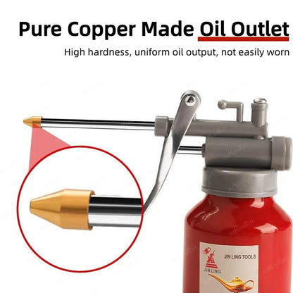 250ml Oil Can Spout Thumb Pump Oiler Oil Can Pot Lubrication Oil High Pressure Nozzle Pump Oiler Grease for Car Repair Tools