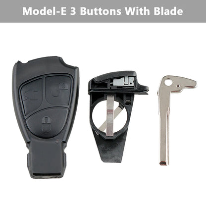 2/3/4 Buttons Smart Car Key Fob Shell Auto Car Key Case Replacement Remote Cover Fit for Mercedes-BenzC M B E CL SL Key Shell